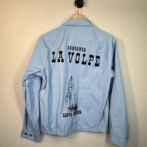 Vintage 70s Collegiate Pacific Jacket Blue Schooner La Volpe Santa Monica Men S